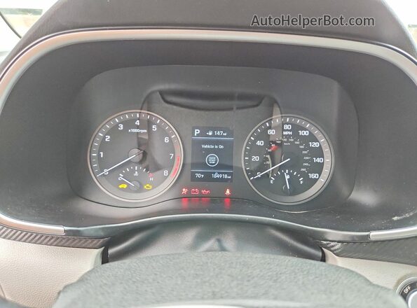 KM8J33A42MU294364 2021 HYUNDAI TUCSON Gray Widok zestawu wskaźników