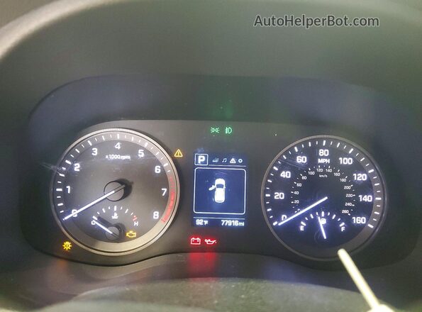 KM8J33A43GU089348 2016 HYUNDAI TUCSON White ხელსაწყოთა პანელის ხედი