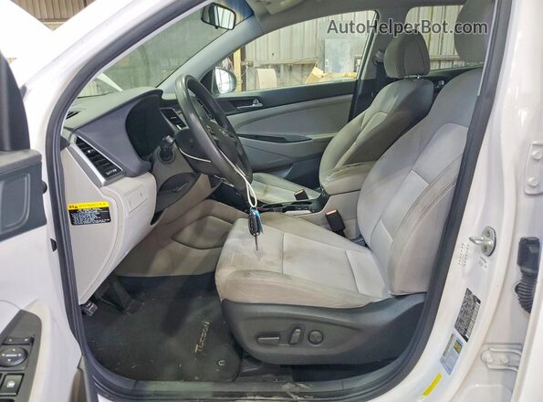 KM8J33A43GU089348 2016 HYUNDAI TUCSON White წინა სალონის ხედი