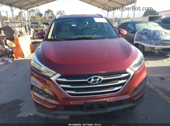 KM8J33A43HU492943 2017 HYUNDAI TUCSON Burgundy Instrument cluster view