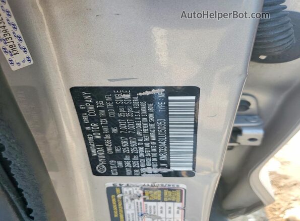 KM8J33A43LU150353 2020 HYUNDAI TUCSON Gray Շարժիչի բաժամունքի տեսք