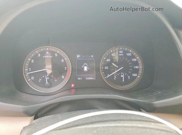 KM8J33A44JU832073 2018 HYUNDAI TUCSON Red Widok zestawu wskaźników