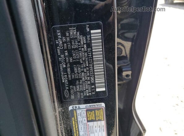 KM8J33A44LU214478 2020 HYUNDAI TUCSON Black Панорамний вид салону 360°