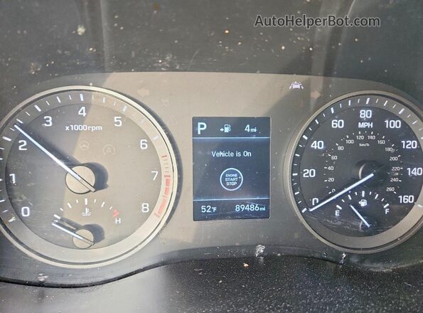 KM8J33A45KU056103 2019 HYUNDAI TUCSON Gray Vista del cuadro de instrumentos