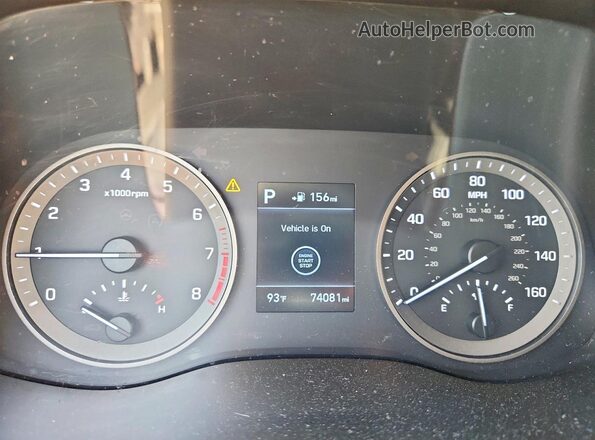 KM8J33A45LU230348 2020 HYUNDAI TUCSON Blue Widok zestawu wskaźników