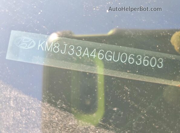 KM8J33A46GU063603 2016 HYUNDAI TUCSON Orange Widok naklejki z numerem VIN