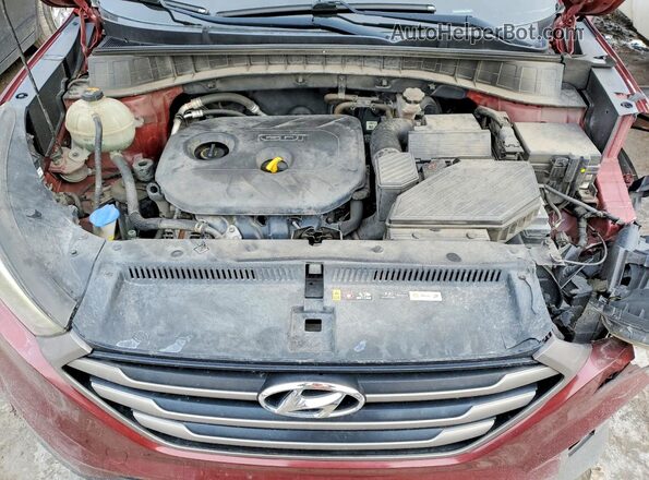 KM8J33A46GU200894 2016 HYUNDAI TUCSON Burgundy Вид підкапотного простору