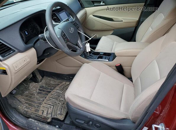 KM8J33A46GU200894 2016 HYUNDAI TUCSON Burgundy Вид салону спереду