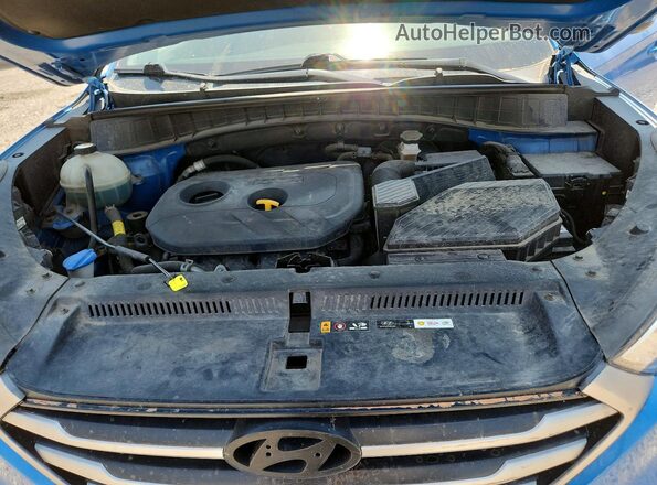 KM8J33A46JU699655 2018 HYUNDAI TUCSON Синий Вид подкапотного пространства