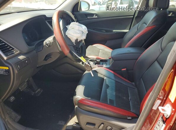 KM8J33A46JU836142 2018 HYUNDAI TUCSON Red წინა სალონის ხედი