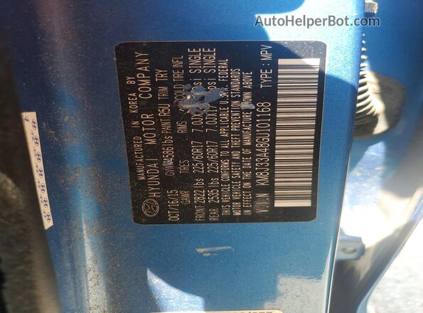 KM8J33A48GU101168 2016 HYUNDAI TUCSON Blue Widok komory silnika