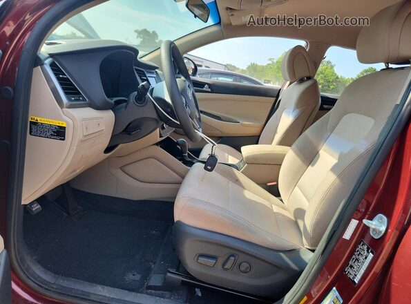 KM8J33A48GU201562 2016 HYUNDAI TUCSON Burgundy Widok wnętrza z przodu