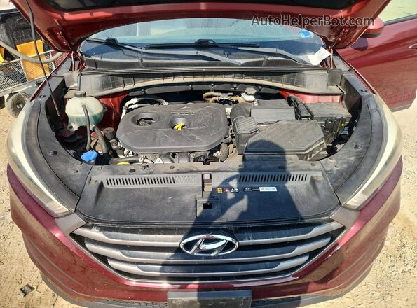 KM8J33A48GU201562 2016 HYUNDAI TUCSON Burgundy Widok komory silnika
