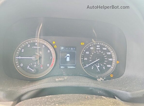 KM8J33A48HU385502 2017 HYUNDAI TUCSON Black Vista del cuadro de instrumentos