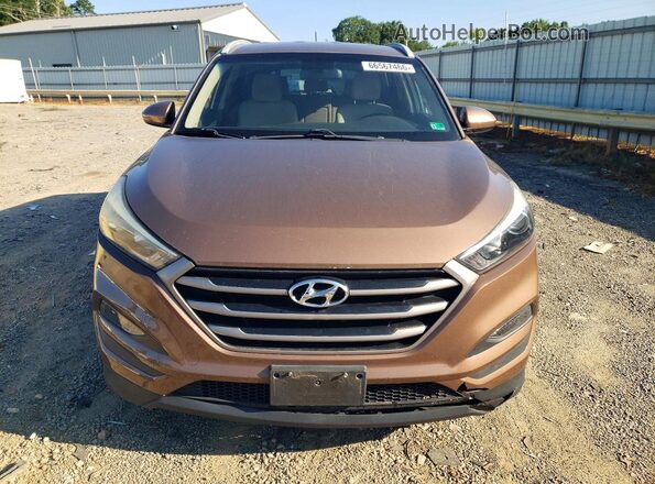 KM8J33A4XGU199751 2016 HYUNDAI TUCSON Brown Вид задньої частини салону