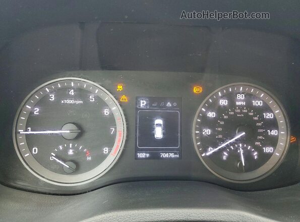 KM8J33A4XHU564902 2017 HYUNDAI TUCSON Silver ხელსაწყოთა პანელის ხედი