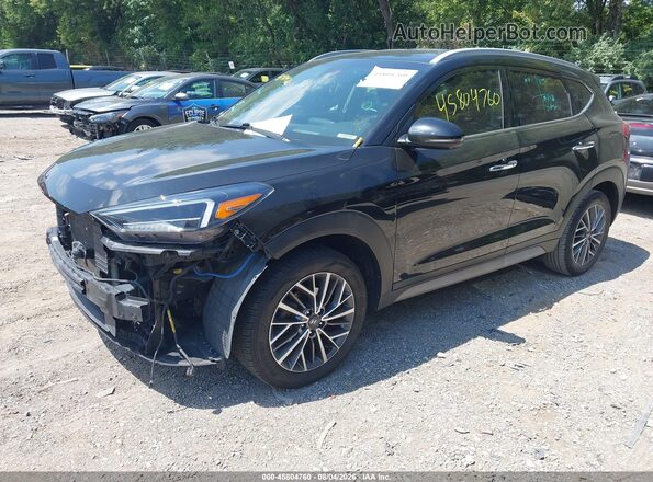 KM8J33AL0MU284309 2021 HYUNDAI TUCSON Черный Передняя левая четверть