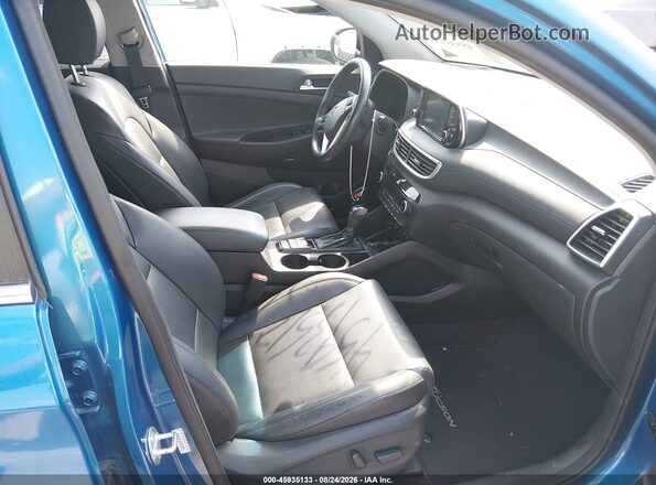 KM8J33AL0MU350664 2021 HYUNDAI TUCSON Синий Вид салона спереди