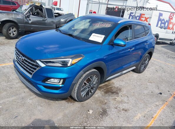 KM8J33AL0MU350664 2021 HYUNDAI TUCSON Синий Передняя левая четверть