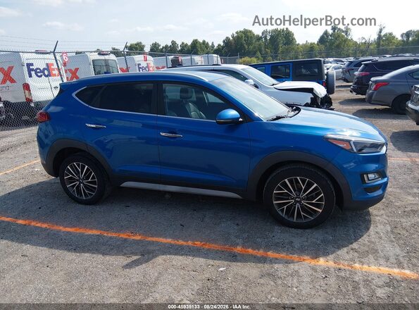 KM8J33AL0MU350664 2021 HYUNDAI TUCSON Синий Вид задней части салона