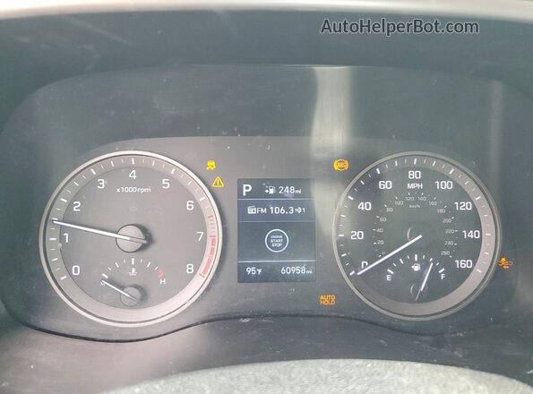 KM8J33AL1LU214316 2020 HYUNDAI TUCSON Gray Вид щитка приладів