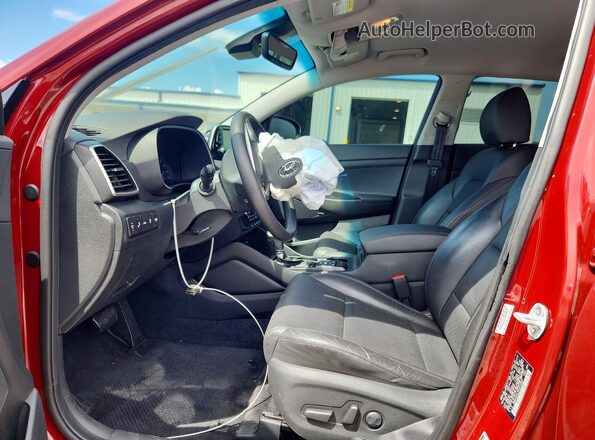 KM8J33AL2KU910097 2019 HYUNDAI TUCSON Бордовый Вид салона спереди