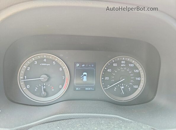 KM8J33AL4JU817855 2018 HYUNDAI TUCSON Black Instrument cluster view
