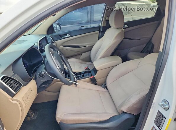 KM8J33AL4KU886255 2019 HYUNDAI TUCSON Белый Вид салона спереди