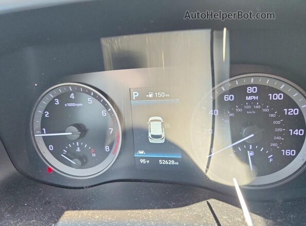 KM8J33AL4KU913910 2019 HYUNDAI TUCSON Maroon ხელსაწყოთა პანელის ხედი