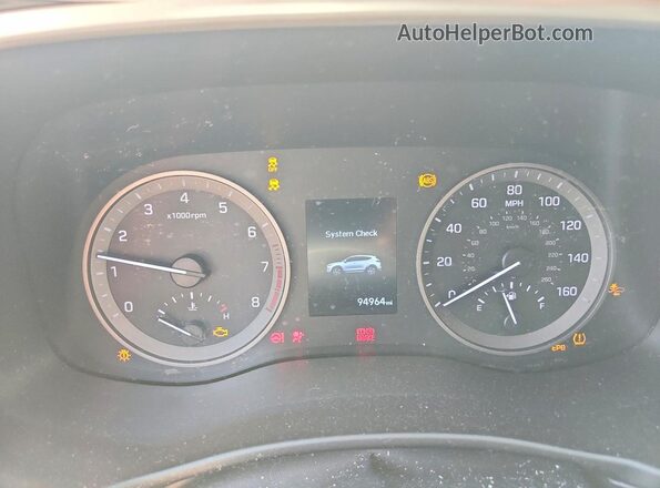 KM8J33AL4LU277961 2020 HYUNDAI TUCSON Silver Instrument cluster view