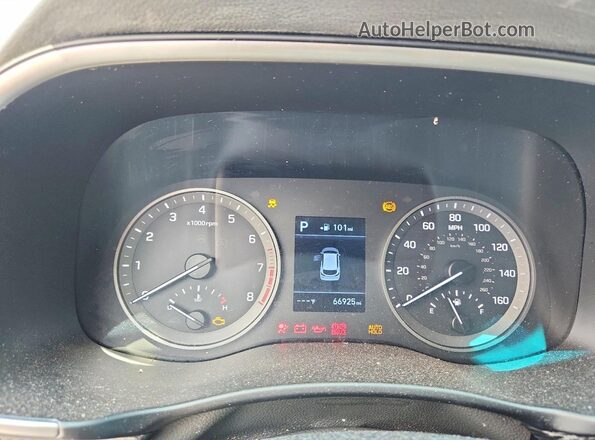 KM8J33AL5LU185791 2020 HYUNDAI TUCSON Gray Widok zestawu wskaźników