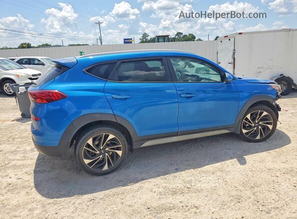 KM8J33AL6MU324649 2021 HYUNDAI TUCSON Blue Задня права чверть