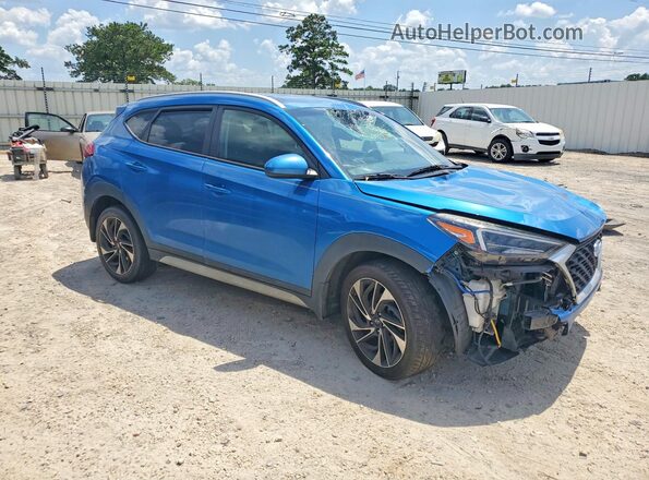 KM8J33AL6MU324649 2021 HYUNDAI TUCSON Blue Передня права чверть