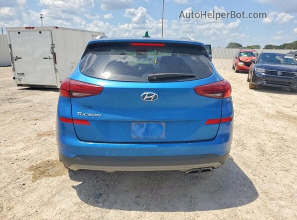 KM8J33AL6MU324649 2021 HYUNDAI TUCSON Blue Вид ззаду