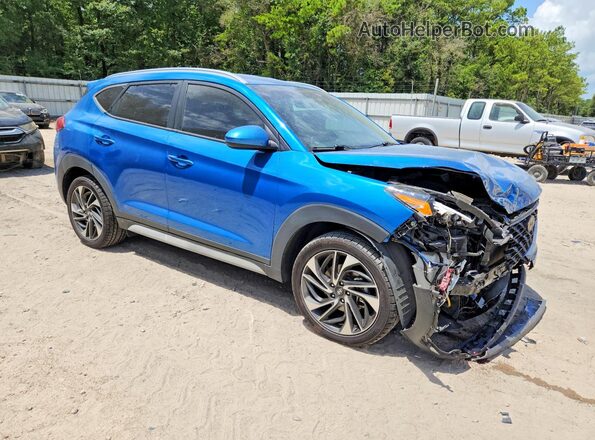 KM8J33AL6MU362608 2021 HYUNDAI TUCSON Blue Delantero derecho
