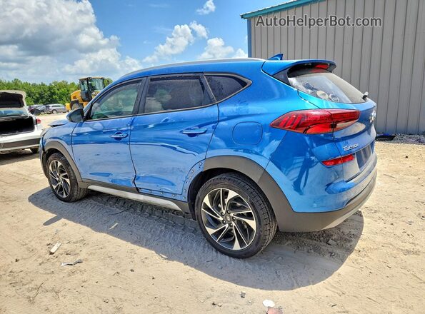 KM8J33AL6MU362608 2021 HYUNDAI TUCSON Blue Trasero izquierdo