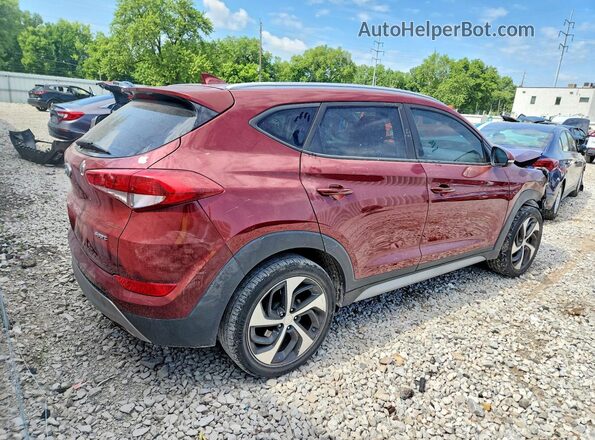 KM8J33AL7JU824895 2018 HYUNDAI TUCSON Красный Задняя правая четверть