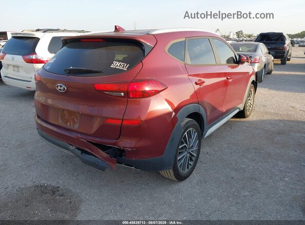KM8J33AL7LU142747 2020 HYUNDAI TUCSON Темно-бордовый Задняя правая четверть
