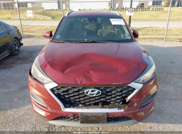KM8J33AL7LU142747 2020 HYUNDAI TUCSON Темно-бордовый Вид щитка приборов