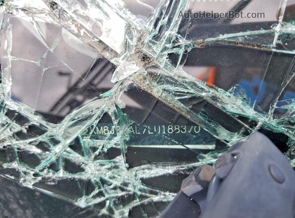 KM8J33AL7LU188370 2020 HYUNDAI TUCSON Silver Widok naklejki z numerem VIN