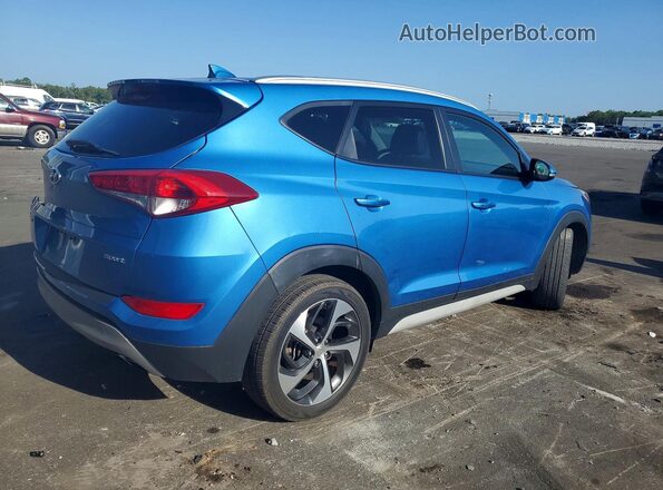 KM8J33AL8JU721629 2018 HYUNDAI TUCSON Синий Задняя правая четверть
