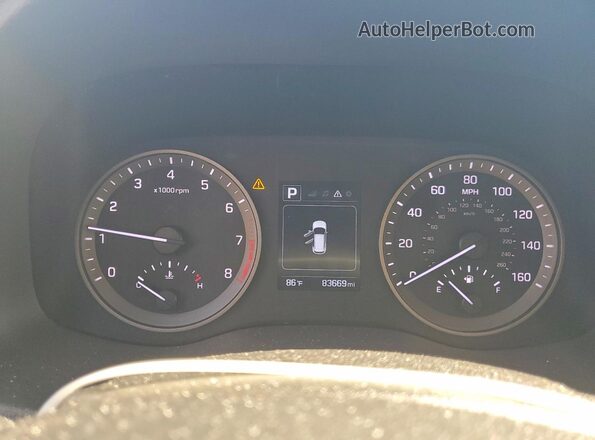 KM8J33AL8JU721629 2018 HYUNDAI TUCSON Синий Вид щитка приборов