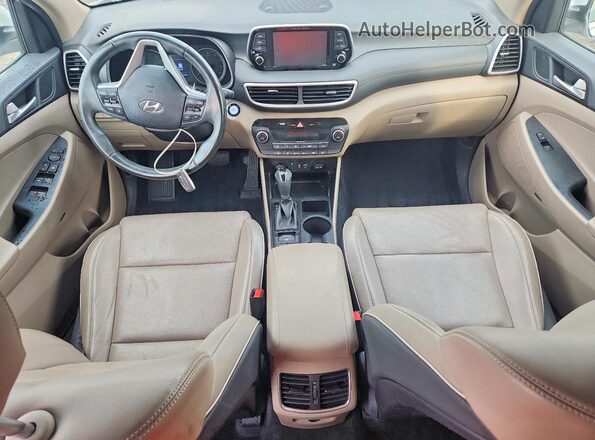 KM8J33AL8KU980008 2019 HYUNDAI TUCSON White წინა პანელის ხედი