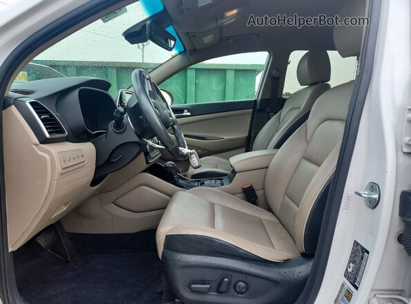 KM8J33AL8KU980008 2019 HYUNDAI TUCSON White წინა სალონის ხედი