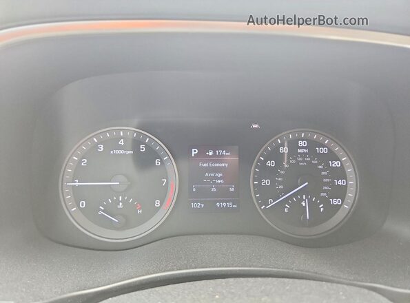 KM8J33AL9KU984245 2019 HYUNDAI TUCSON Black Vista del cuadro de instrumentos