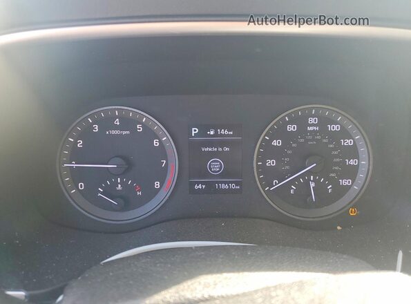 KM8J33ALXKU940626 2019 HYUNDAI TUCSON Silver Instrument cluster view
