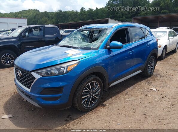 KM8J33ALXLU134447 2020 HYUNDAI TUCSON Blue წინა მარცხენა ხედი სამი მეოთხედიდან