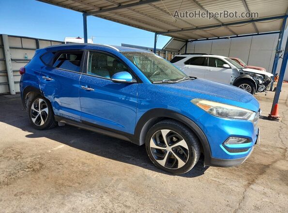 KM8J3CA20GU218967 2016 HYUNDAI TUCSON Синий Передняя правая четверть