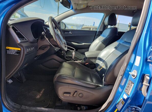 KM8J3CA20GU218967 2016 HYUNDAI TUCSON Синий Вид салона спереди