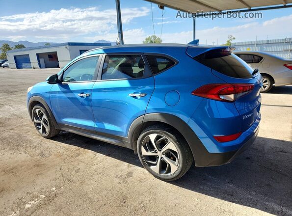 KM8J3CA20GU218967 2016 HYUNDAI TUCSON Синий Задняя левая четверть